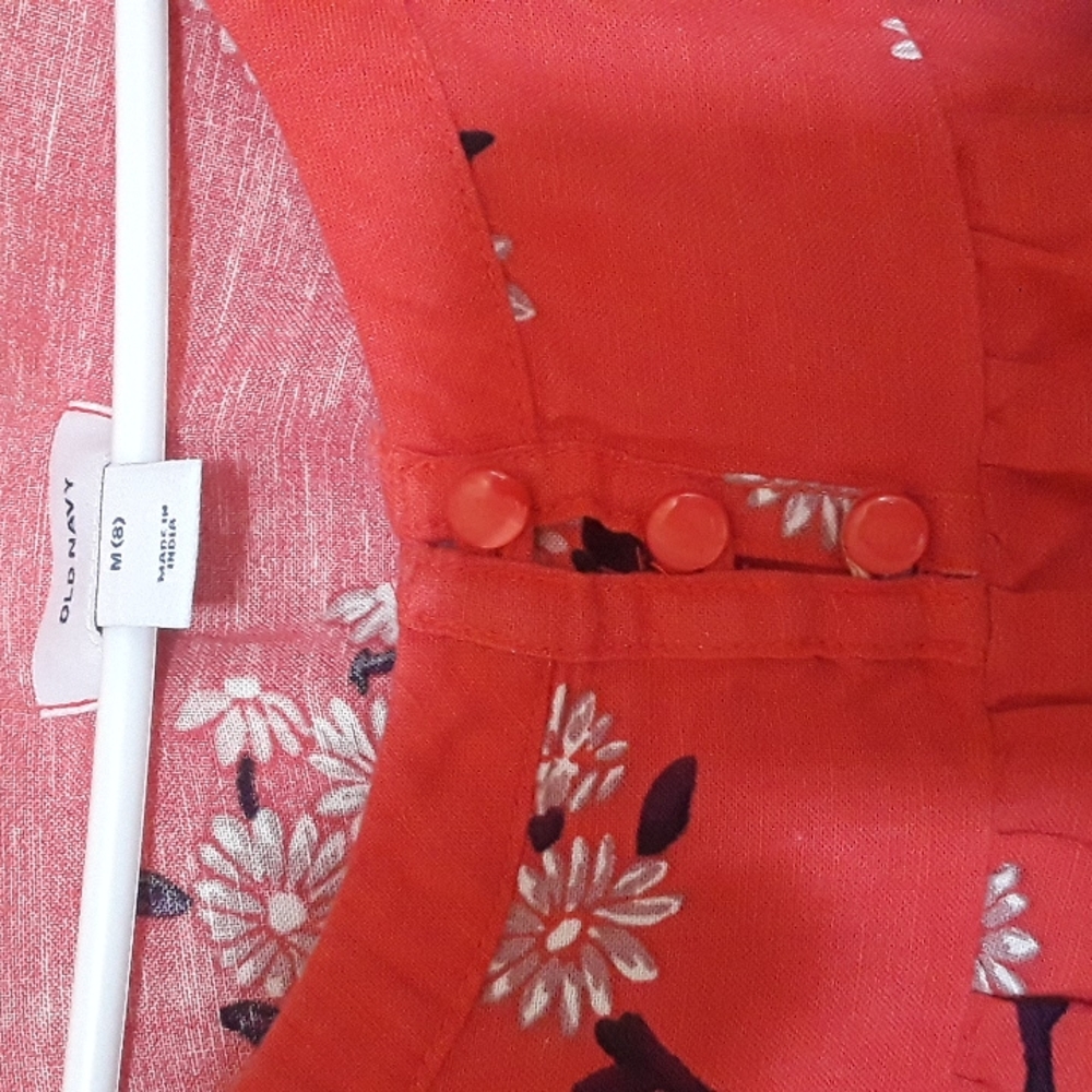 ( 2 ) NEW BOHO Floral Spring dresses 3/4 bubble sleeves SIZE M / 8 for GIRLS - Picture 2 of 12